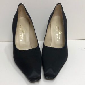 Michel Perry Made in Italy Black Silk Pump